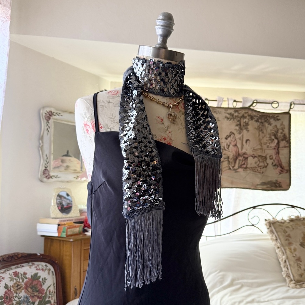 y2k sequin‎ scarf